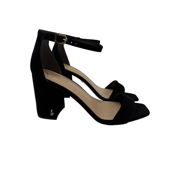 Sam Edelman Shoes - Sam Edelman Daniella Sandals New Womens 10.5 Black Suede Block Heel Ankle
